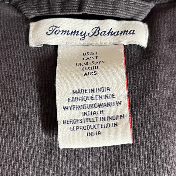 Tommy Bahama Vest Boys Size 5T Brown Navy Blue Corduroy Snap Front with Pockets - Picture 7 of 12